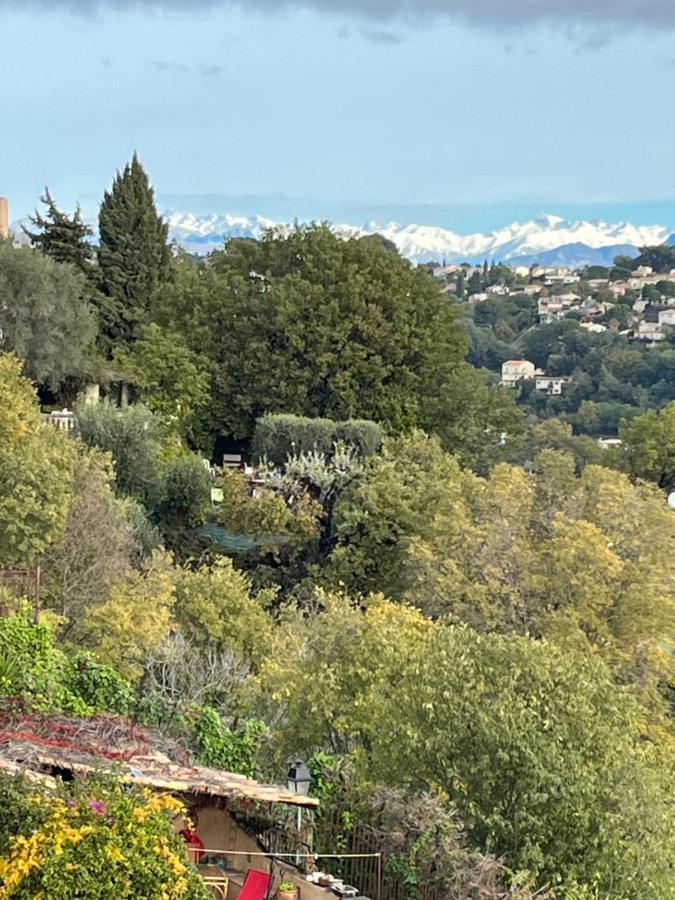Bed & Breakfast Les Hauts De Cagnes Vue Mer Et Montagne Apartment ภายนอก รูปภาพ