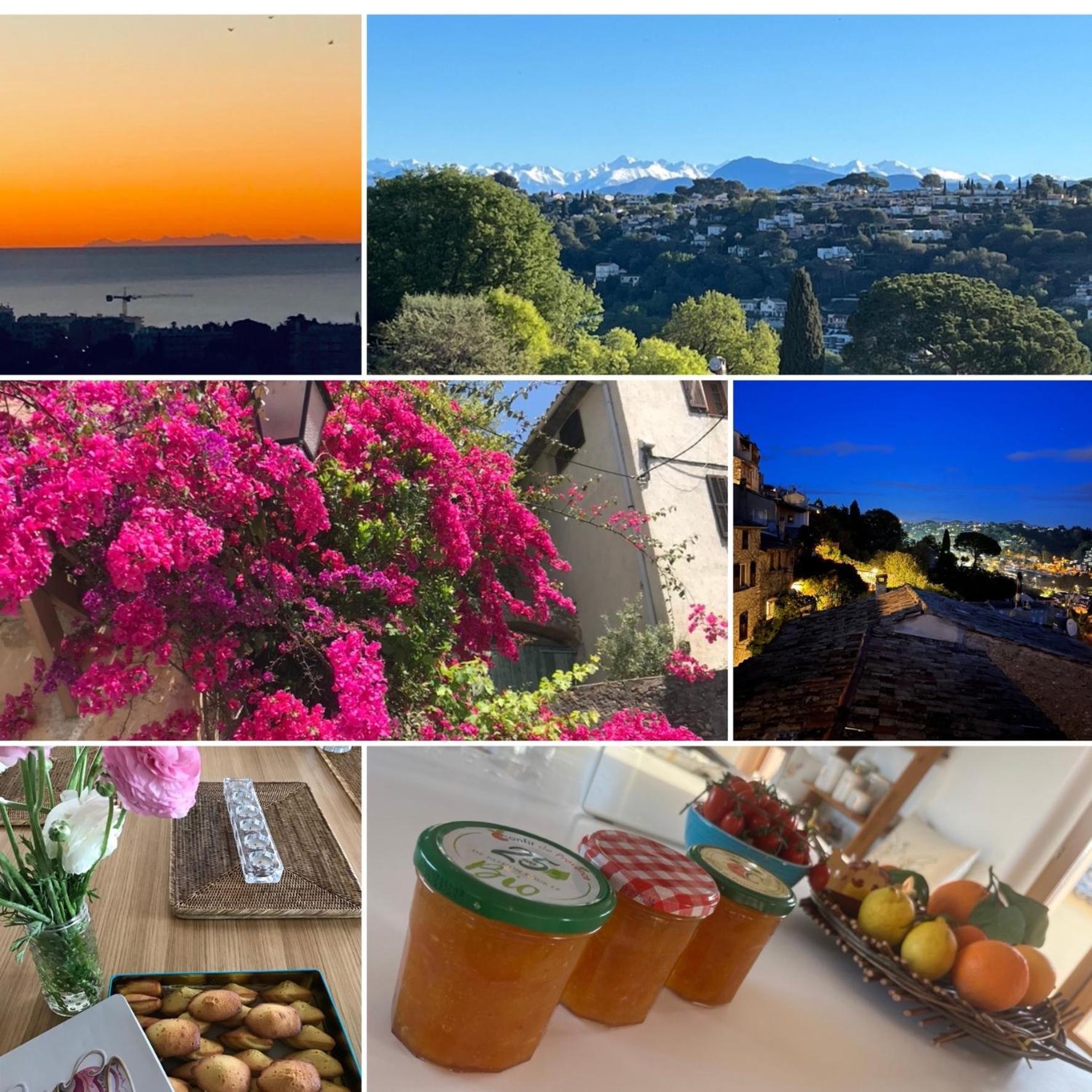 Bed & Breakfast Les Hauts De Cagnes Vue Mer Et Montagne Apartment ภายนอก รูปภาพ