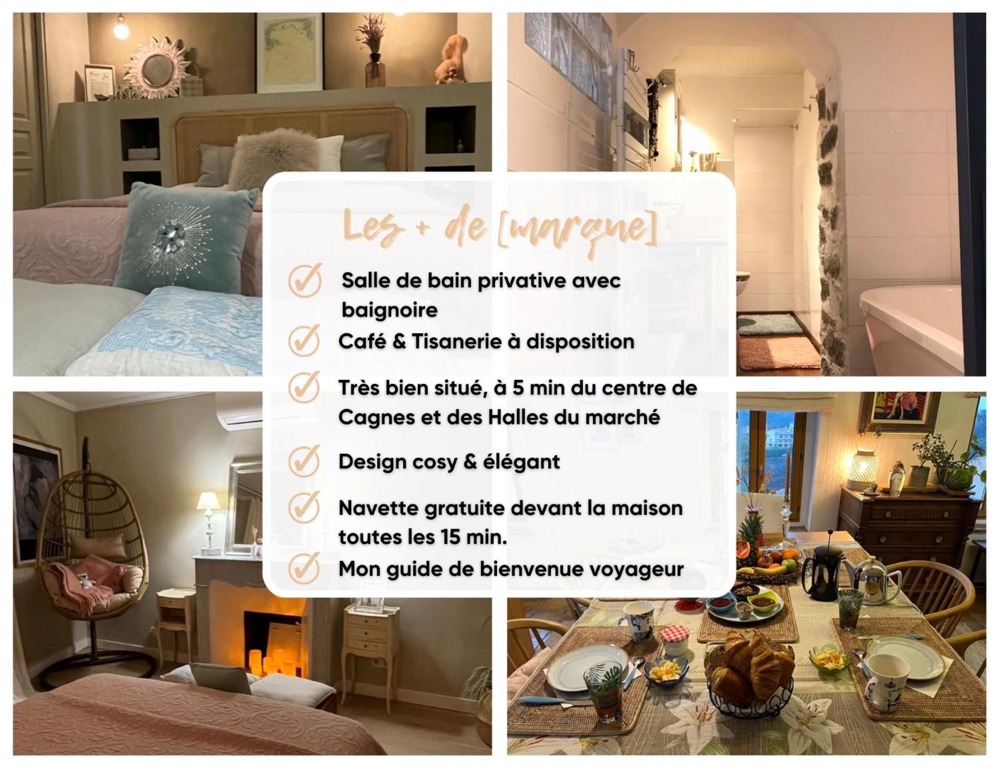 Bed & Breakfast Les Hauts De Cagnes Vue Mer Et Montagne Apartment ภายนอก รูปภาพ